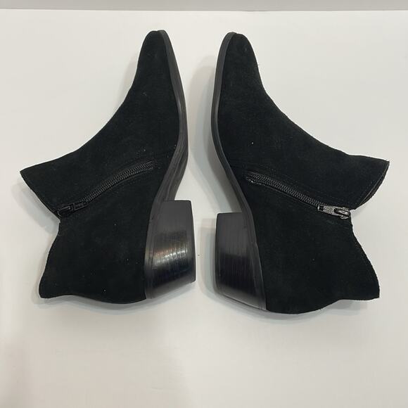 Jack Rogers Peyton Suede Side Zip Ankle Bootie Black Size 8 - Picture 5 of 8